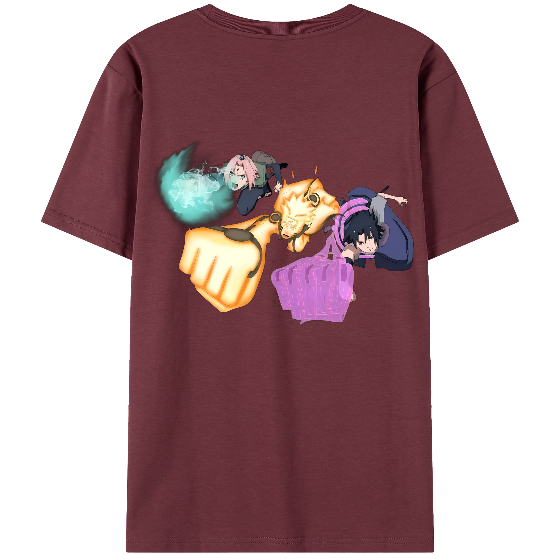 （画像用） NARUTO -ナルト- うずまき ナルト Uzumaki Naruto 綿100％半袖Tシャツ（背面プリント）